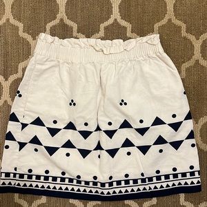 J Crew White Skirt